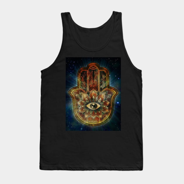 Hamsa Hand Tank Top by MCAshe spiritual art 